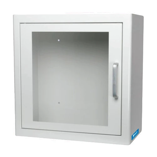 DiaMedical USA Indoor Universal AED Mounted Wall Cabinet - Mounting Hardware Included - Acoustic Alarm and Plexiglass