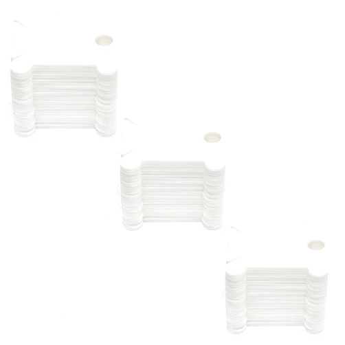 RUQIERUCUO 129 Pcs Embroidery Floss Bobbins Embroidery Floss Organizer, Plastic Embroidery Thread Cards for Cross Stitch Thread Holder Sewing Storage for DIY Sewing Craft(White)