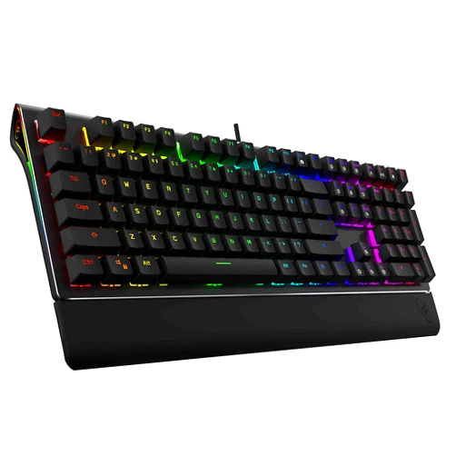 Rosewill Mechanical Gaming Keyboard, RGB Backlit Clicky Computer Mechanical Keyboard for PC, Laptop, Mac, Rainbow LED Modes with Side Backlight & Software Suite for Customization – Brown Switch