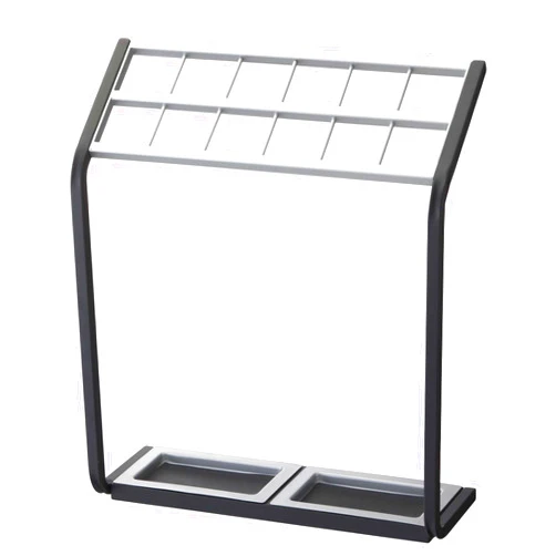 YAMAZAKI home 12-Slot Metal Umbrella Holder Silver