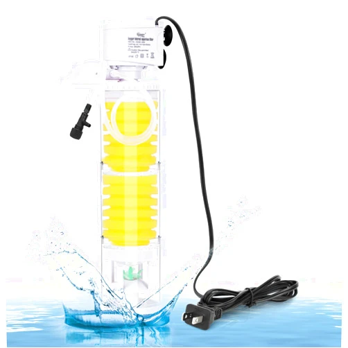 hygger Power Aquarium Sponge Filter, 264GPH Submersible Fish Tank Filter with Fish Impurity Separation Treatment Collection Box Filter, Filtration Oxygenation Circulation Adjustable Water Flow 25W