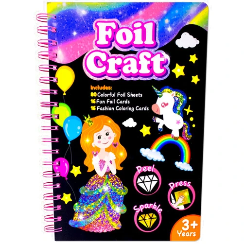 NAYODEUS Art Craft Activity for Kids-Fun Foil Princess & DIY Toy Kit, Craft Kits & Supplies, Creative Travel Supply Set, Idea Birthday Christmas Valentine Gift for Girl Boy Children Old
