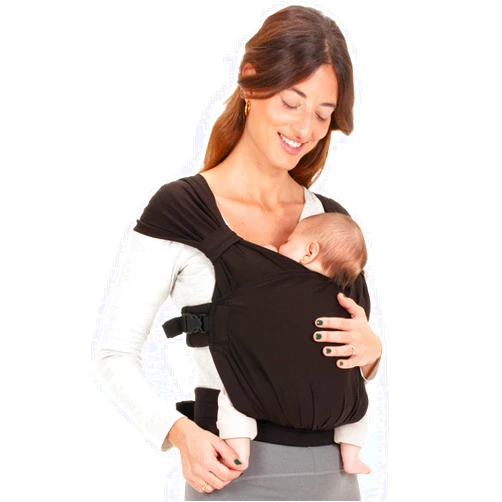 Boba Bliss Hybrid Baby Carrier Newborn to Toddler - 2-in-1 Baby Wrap & Baby Carrier - Pre-Wrapped Baby Sling Wrap Newborn - Certified Hip-Healthy - Soft & Stretchy Baby Sling Carrier- 7-35 lbs (Black)