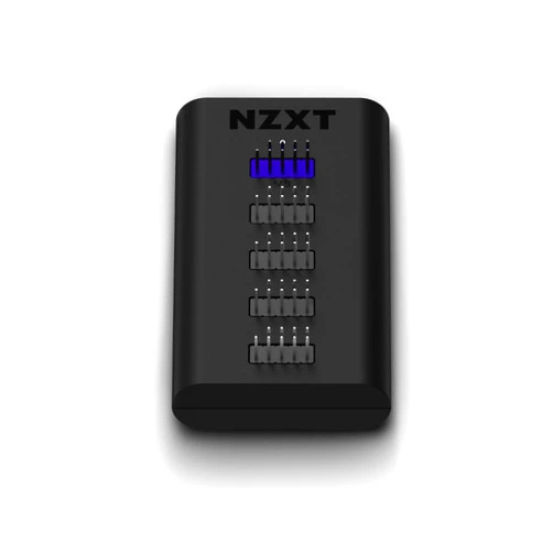 NZXT Internal USB Hub 3 - AC-IUSBH-M3 - 4 Internal USB 2.0 Ports - 3M Dual Lock Tapes - Magnetic Body - Plug and Play