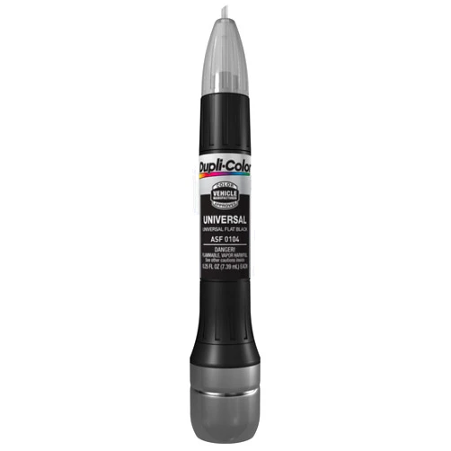 Dupli-Color ASF0104 Scratch Fix All-In-1 Exact-Match Automotive Touch-Up Paint – Universal Flat Black – Paint Pen, 0.5 Fl Oz (Pack of 1)