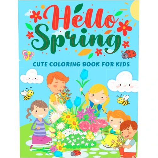 KELLY FORBUSH Spring Coloring Books For Kids: Beautiful Spring Coloring Pages for Kids | Completely Unique Pages with Butterflies, Flowers, Spring, and More!