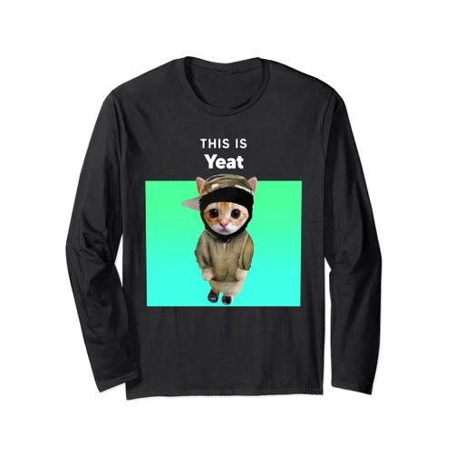 This Is Yeat Cute Cat Adorable Feline Kitten Lover Long Sleeve T-Shirt