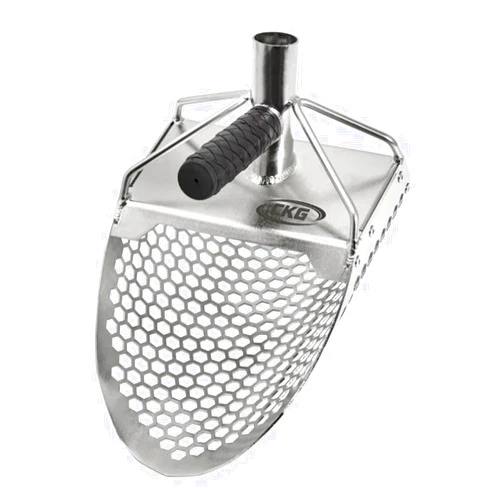 CKG Sand Scoop for Metal Detecting Heavy Duty Sand Sifter for The Beach Stainless Steel 304, Metal Detector Sand Shovels for Beach Treasure Hunting Detector for Finding Beach Gold, 11x7