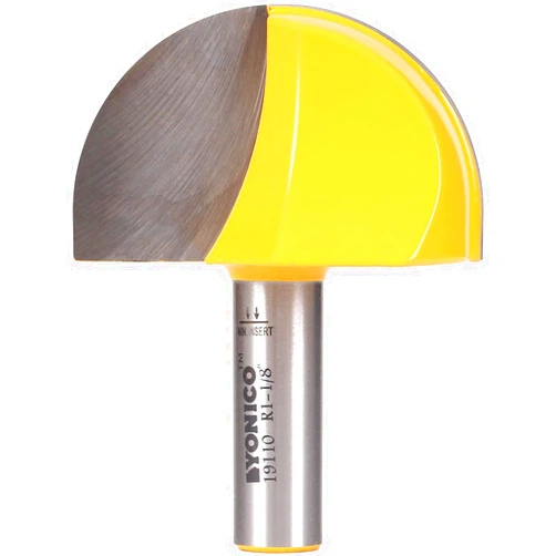 Yonico Round Nose Core Box Router Bit 2-1/4-Inch Diameter 1/2-Inch Shank 19110
