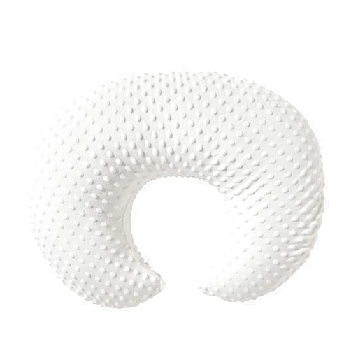 QUENESS Nursing Pillow Cover Breastfeeding Pillow Cases Plush Dot Slipcover (White)