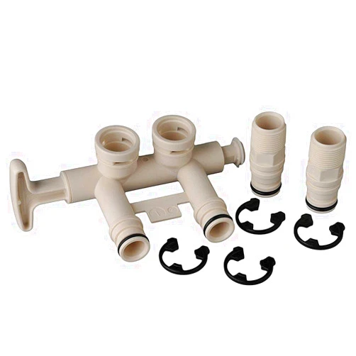 Soft Water Supply 7345388 - Water Softener Bypass Valve Assembly Kit with (2) Adapters, (4) Clips, and (4) O-rings