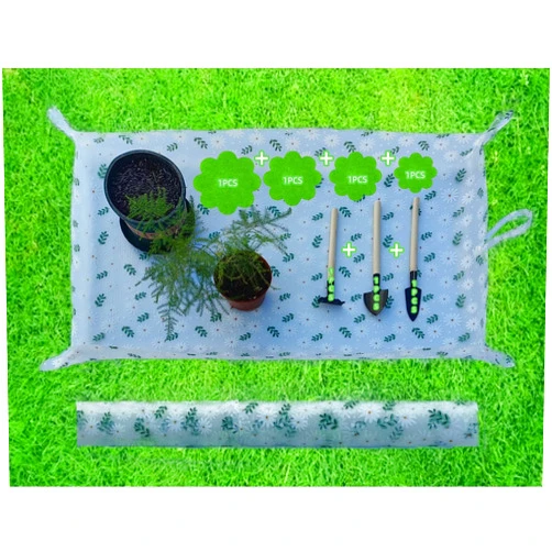 Oraony Plant Mats for Repotting with Tools, Potting Tray for Indoor Plants, Waterproof Planting Mat Gardening Mat Mess Control Mat (Daisy 2, Garden, Polyvinyl Chloride (PVC), 1, 17.7 * 27.6, 1)