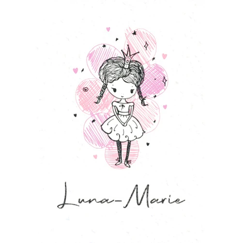 Noah Olivia DG Publishing Luna-Marie: Notizbuch A5 | Personalisierter vorname Luna-Marie | Geburtstagsgeschenk für Frau, Mutter, Schwester, Tochter | Design: Kleine Prinzessin ... A5 (14,8 x 21 cm) (German Edition)