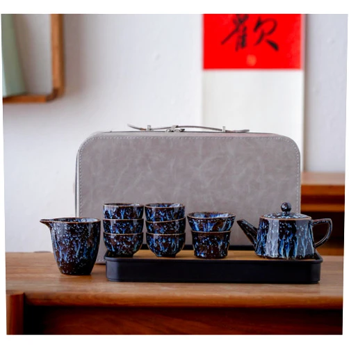 Casmol Asian Tea Sets, Kung Fu Tea sets Protable Travel Tea Pot Sets with Box