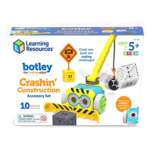 Learning Resources Botley Crashin' Construction Challenge, Accessory Set, Kids Coding, Construction Set, STEM Toy, Ages 5+ (Botley Not Included)