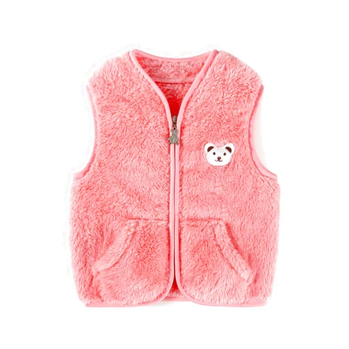 Adarl Baby Boys Girls Fleece Vest Zip Up Cute Bear Jackets Fuzzy Fall Winter Warm Clothes Newborn Outwear for Toddler Infant