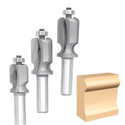 Akylin 3Pcs Wood-face Molding Router Bit Set,1/2
