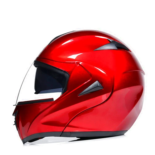 GAOZ Full Face Modular with Dual Visor Motorcycle Helmet,Integrated Helmet Motorbike Front Flip Up Keep Warm Helmet,DOT Approved Adults Moped Street Scooter Moped Racing Helmet for Men Women