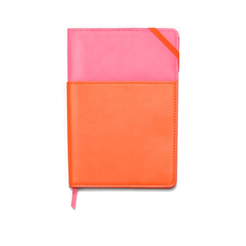 DesignWorks Ink Vegan Leather Journal with Wrap-Around Pocket and 192 Lined Pages, 6