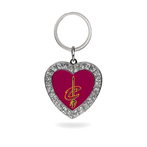 Rico Industries NBA Fan Shop Metal Rhinestone Heart Keychain