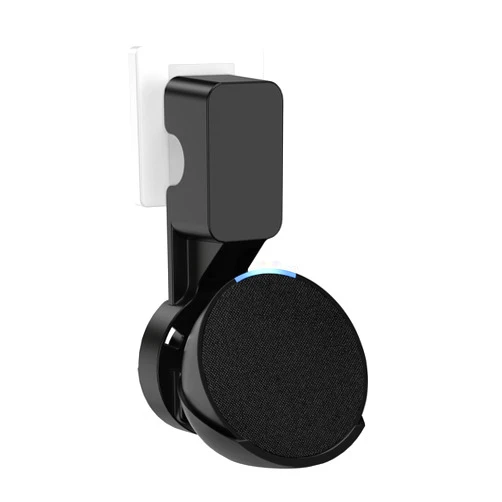 ZUOLACO Wall Mount Holder for Echo Pop, Outlet Hanger Stand for Echo Pop, Built-in Cable Management, Black