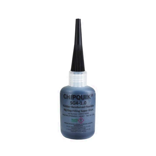 Chip Quik SG4-1.0 Rubber Reinforced Super Glue - Flexible Big Gap Filling 1.0oz