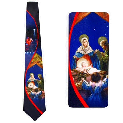Mumusung Nativity Scene Tie Mens Manger Neckties