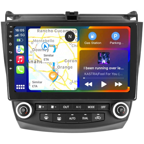 LOVPOI Car Radio Stereo for Honda Accord 7th 2003 2004 2005 2006 2007, with Wireless CarPlay Andriod Auto 10 inch Touch Screen Android Head Unit, GPS Navigation, Bluetooth, WiFi, Mirror Link