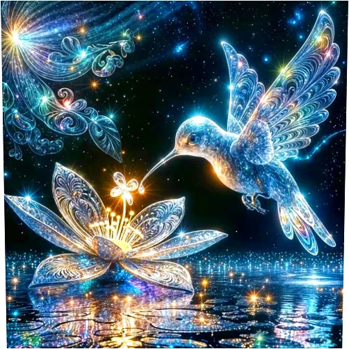 SHICERNHJ Hummingbird Diamond Art Kits for Adults,DIY Bird Diamond Painting Kits Round Diamond Dots for Adults,5D Full Drill Painting Kit Art and Crafts for Adult Home Wall Decor 14 X 14inch