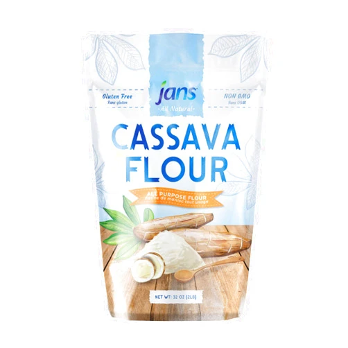 Jans All Natural Cassava Flour 32 oz (2lbs) | Gluten-Free | Non-GMO | Paleo & Vegan Friendly | Grain-Free | 100% Yuca Root | Wheat Flour Substitute