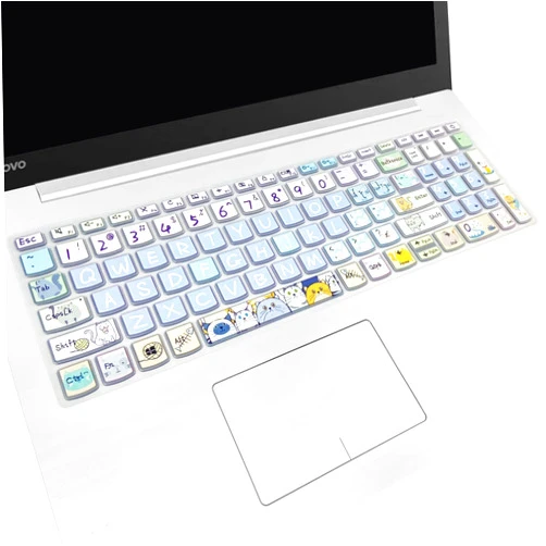WSLUCKO Keyboard Cover for Lenovo IdeaPad 320 330 330s 340s 520 720s 130 S145 L340 S340 15.6 inch / 2020 Lenovo ideapad 3 15.6'' / Lenovo IdeaPad 320 330 L340 17.3'' (Cute Cat)