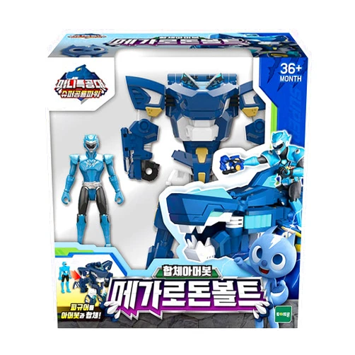 My Pet Elephant Miniforce Mini Force Super Dino Power part2 Megalodon Bolt Armorbot Transformation Armor Robot Korean Toy Megalodon Bolt
