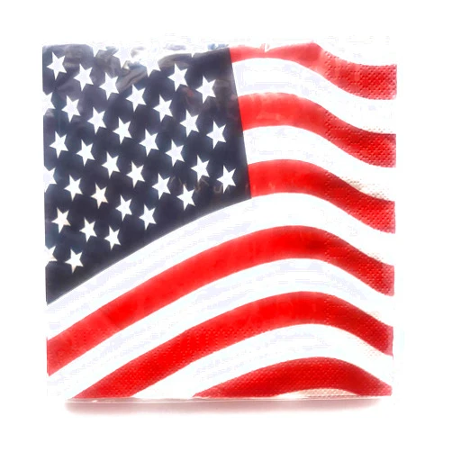 Grenbrier PATRIOTIC DISPOSABLE NAPKINS (FLAG)
