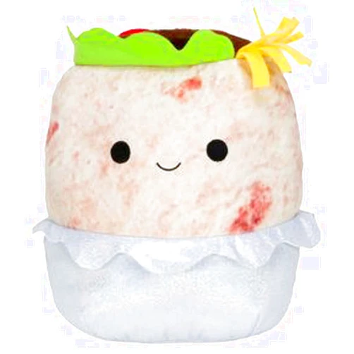 Squishmallows Squishmallow Oficial Kellytoy Food Squad Plush Toys Soft Plush Animal (8 Inch, Bernardo The Burrito)