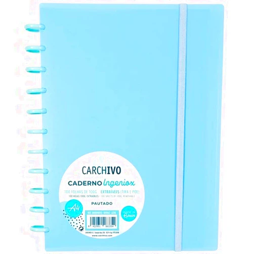Carchivo ingeniox notebook A4 100 sheets ruled blue