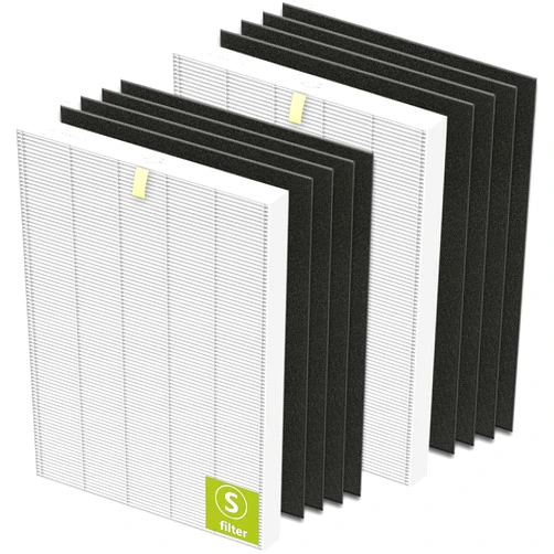 Colorfullife C545 Replacement Filter S Compatible with Winix C545 Air Purifier, Replaces Parts 1712-0096-00 and 2522-0058-00, 2 Pack H13 True HEPA Filter + 8 Activated Carbon Filters