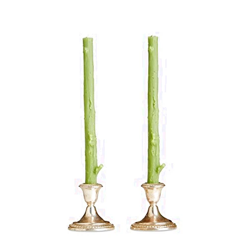 Stick Candles/Cedar Casting/Beeswax/Pair