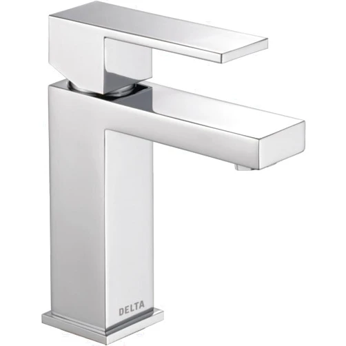 Delta Modern Chrome Bathroom Faucet 1 Hole, Single Hole Bathroom Sink Faucet for Vanity, Metal Push-Pop Drain Assembly, Chrome 567LF-GPM-PP