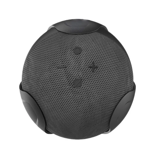 HENJUSH 2 in 1 Wall Mount Holder Desktop Stand for Echo Dot 4th Generation, Space-Saving Accessories, Outlet Hanger for Dot 4th Gen Smart Home Speaker (Black)