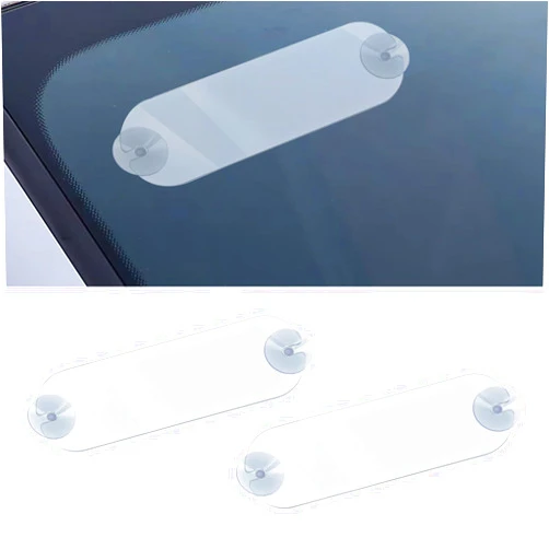 ONISMEZ 2PCS EZ Pass Holder - Universal Transponder Holder with Adhesive and Strong Suction Cups, Easy to Install and Remove Windshield Mount for All Major Toll Passes and Road Use