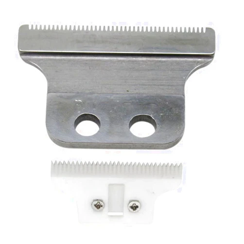 XSPANDER Adjustable 2 Hole Double Wide Trimmer Replacement Blade for Wahl Detailer #8290 5 Star Razor Edger #8051 G-Whiz #8986 Sterling Definitions #8085(Ceramic + Sliver Blade)