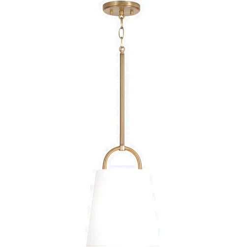 Capital Lighting Brody - 1 Light Pendant in Minimalist Style-13.75 Inches Tall and 10 Inches Wide-Aged Brass Finish -Traditional Insta
