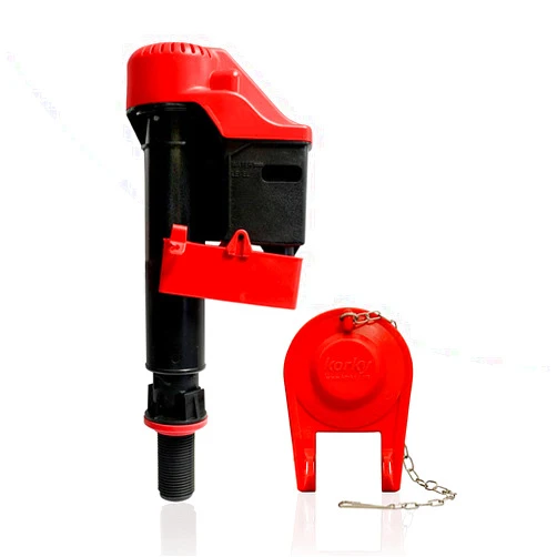 Korky Smart Toilet Fill Valve and Toilet Flapper – Eco-Friendly Saves Water and Money, Made in USA Red