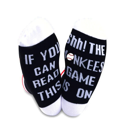 TSOTMO 2 Pairs Socks Baseball Socks If You Can Read This The Game Is On Socks Gift For Bsaeball Team