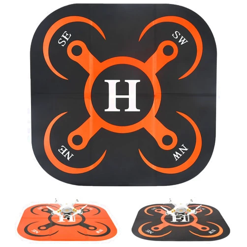 FUWANG Drone Landing Pad, Double Sided Universal Waterproof Portable Drone Landing Pad Weighted for DJI Neo/Mini 4 Pro/Mini 3 Pro/Mini 4K/Mavic 3/Mini 2 SE/Air 2S/FPV Drone/Mavic 2 Pro, Gray/Orange