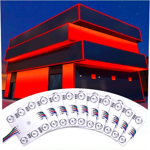 Wixure WIXUER® RGB RGBW RGBCW Diffuse Reflection Square Lamp Module Lights 24V 6 LEDs 7070 24V-RGBW 4000K Non-Waterproof Excluding Controllers, Transformers, and Accessories