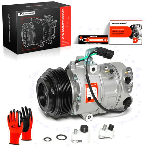 A-Premium Air Conditioner AC Compressor with Clutch Compatible with Hyundai Tucson 2019 2020 2021 L4 2.0L, with DVE16N Compressor, with 6-Groove Pulley