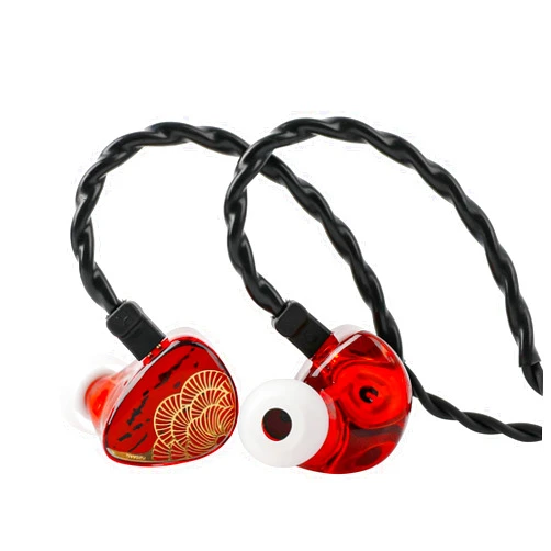 Linsoul TANGZU x HBB XuanNv in Ear Monitor, 2 Dynamic Driver HiFi IEM Earphones, Wired Gaming Earbuds with 3D Printed Resin Shell, Detachable 2Pin Single Crystal OFC Cable for Musician Audiophile