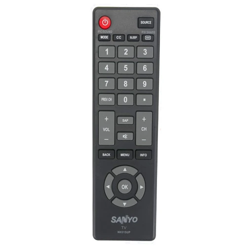 RollKit NH315UP Replaced Remote Compatible with SANYO TV FW32D06F FW50D48F FW40D36F FW43D25F FW50D36F FW55D25F FW32D06F-B FW32D06FB