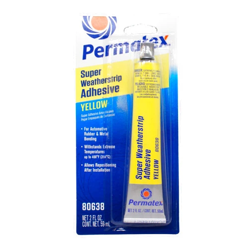 Permatex 80638 Super Weatherstrip Adhesive, 2 oz., Yellow